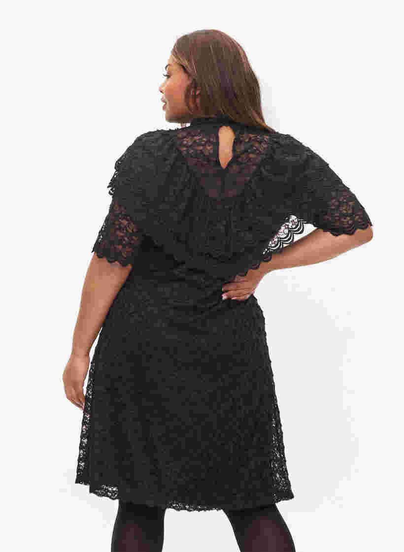 Kleid aus Spitze mit 2/4 Ärmeln, Black, Model image number 1
