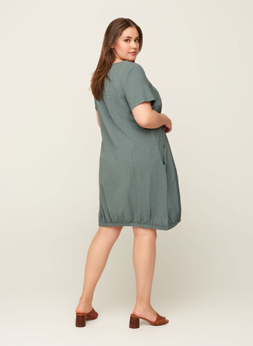 Kleid mit Taschen, Slate Gray, Model image number 1