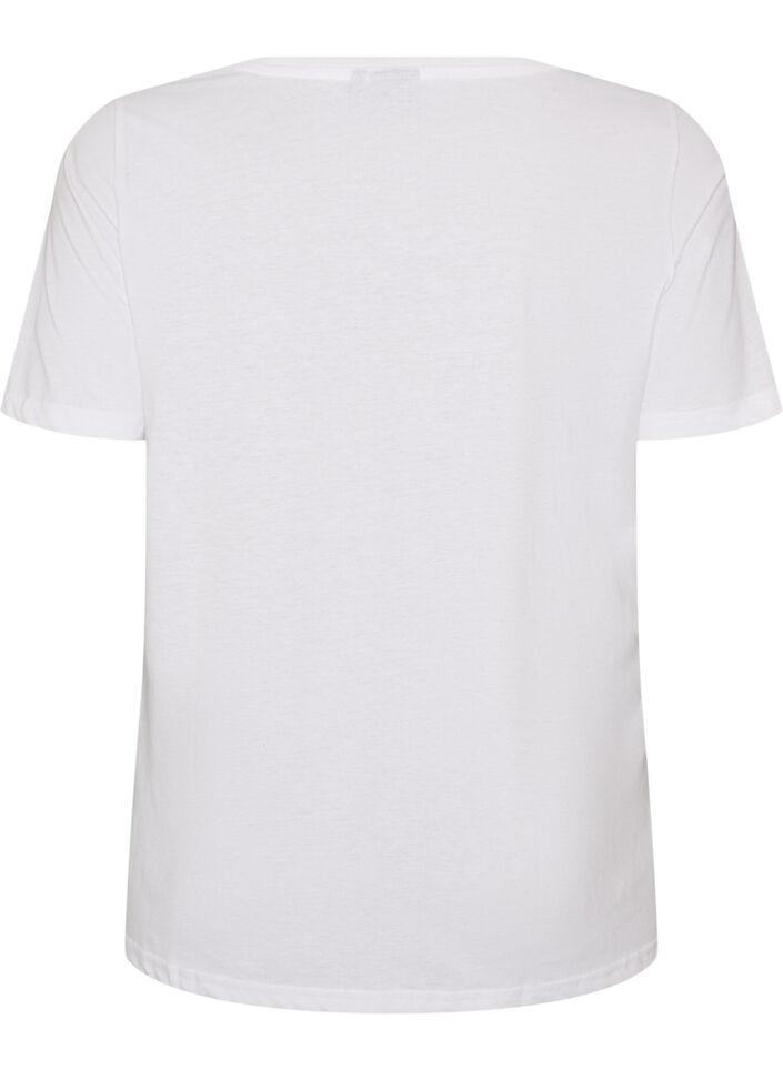 T-Shirt mit Print, Wei&szlig;, Packshot image number 1