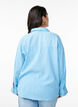 Lockere Bluse mit Streifenstruktur und Glitzerfaden, Blau, Model image number 2