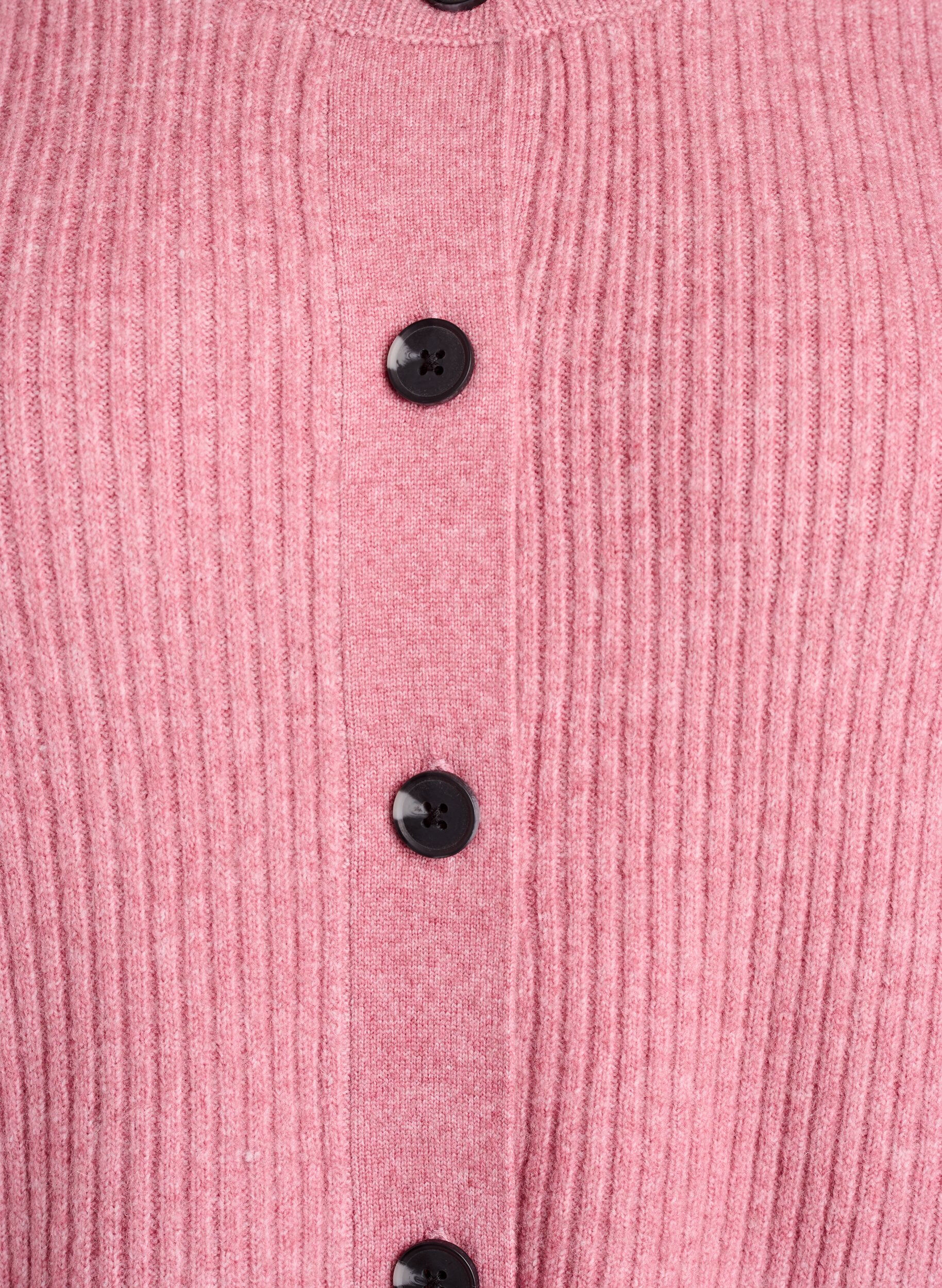 ZizziRippenstrick Strickjacke mit Kn&ouml;pfen, Rot, Packshot image number 2