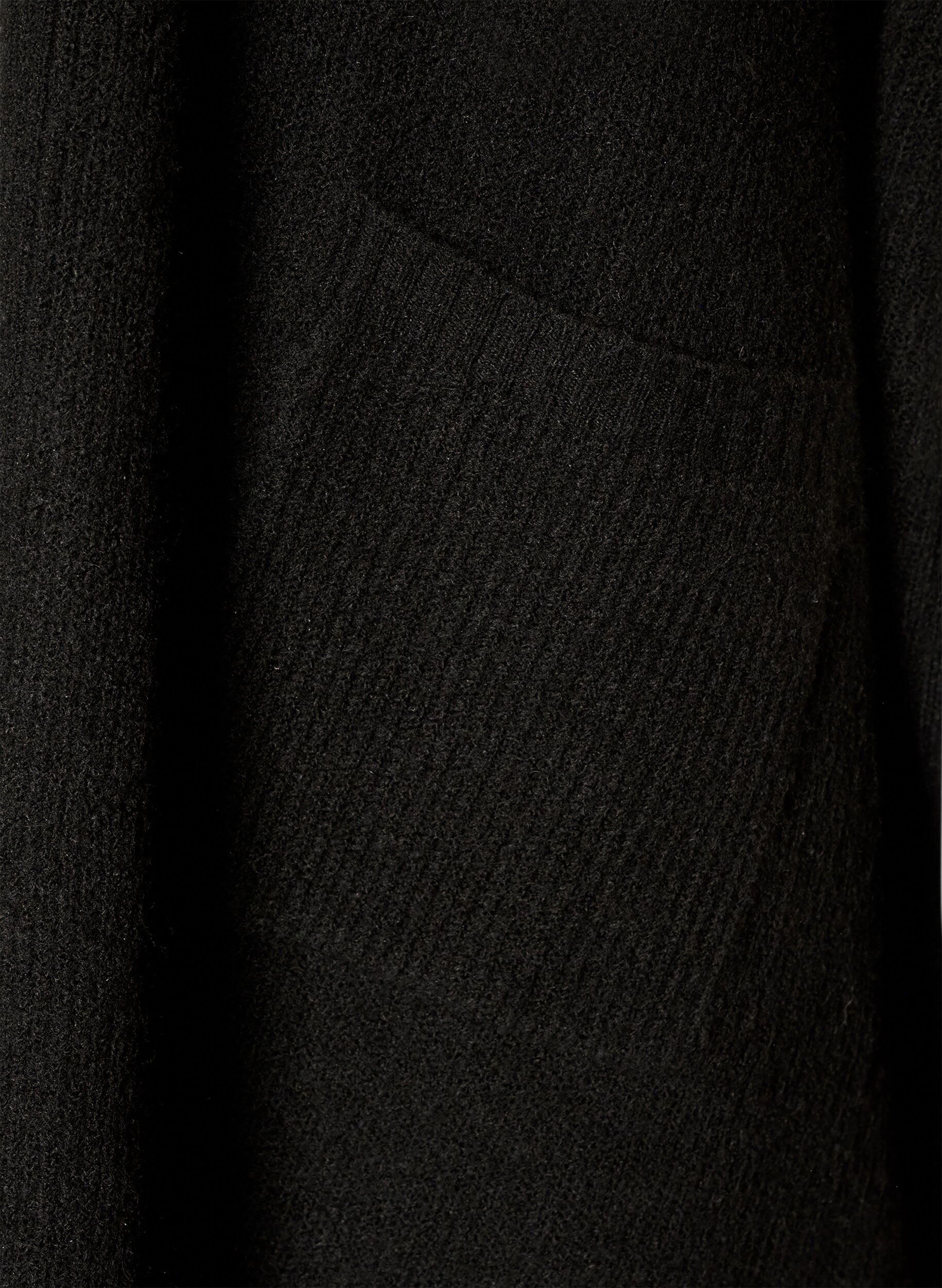ZizziStrickjacke mit offener Front und weiten &Auml;rmeln, Schwarz, Packshot image number 3