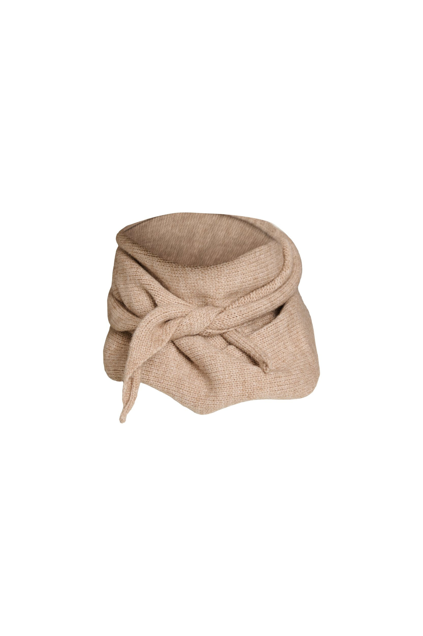 ZizziGestricktes Dreieckstuch, Beige, Packshot image number 2