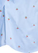Hemdbluse mit gestickten Kirschen, Blau, Packshot image number 3