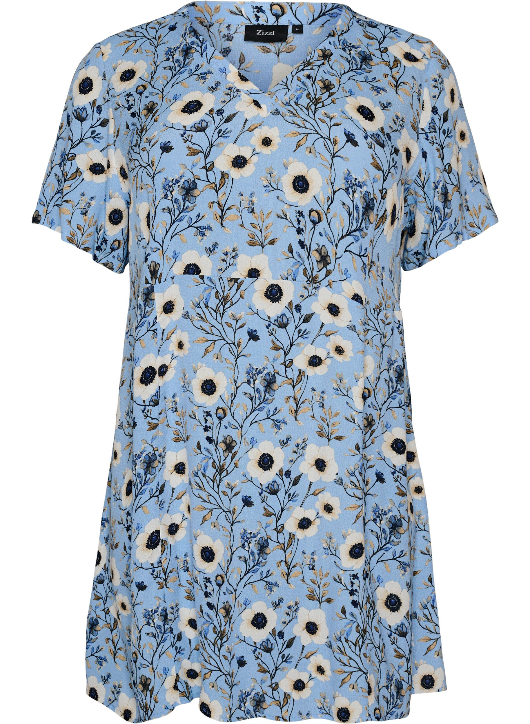 Kurzes Kleid mit Blumendruck