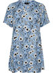 Kurzes Kleid mit Blumendruck, Blau, Packshot image number 0
