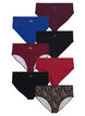 7er-Pack Slips mit normaler Taillenh&ouml;he, Rot, Packshot image number 0