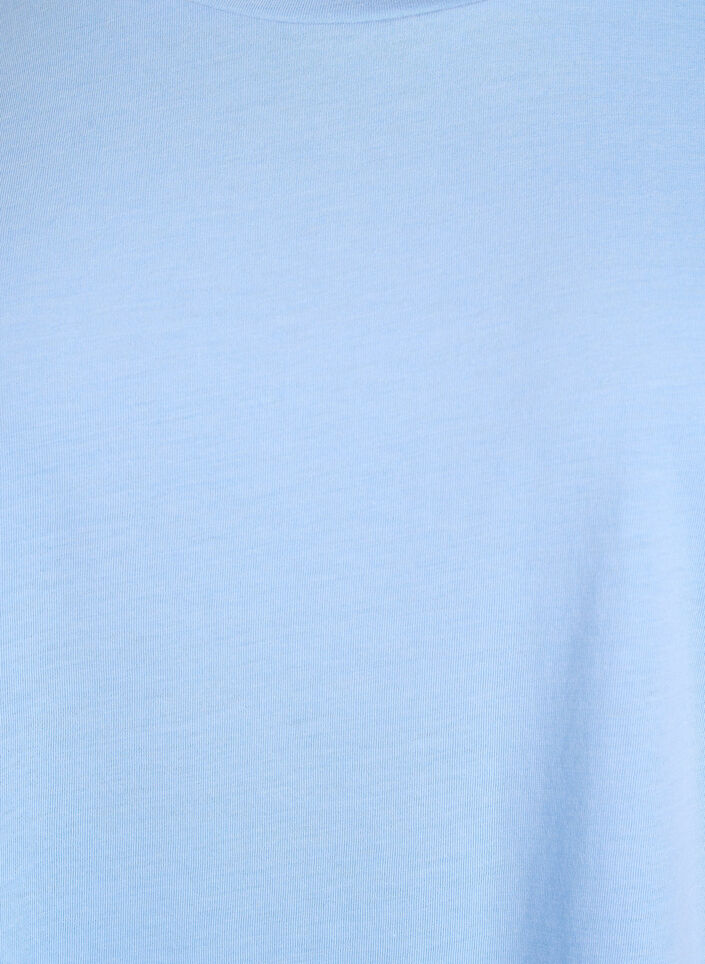 Kurz&auml;rmeliges T-Shirt aus einer Baumwollmischung, Blau, Packshot image number 2