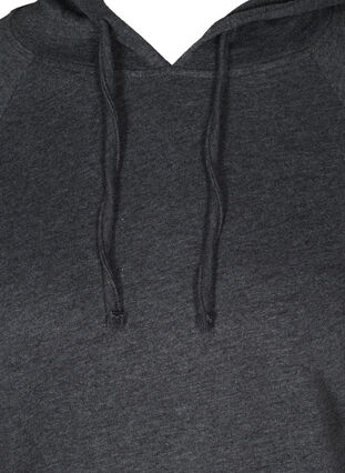 Sweatshirt mit justierbarem Bund, Black Mel., Packshot image number 2