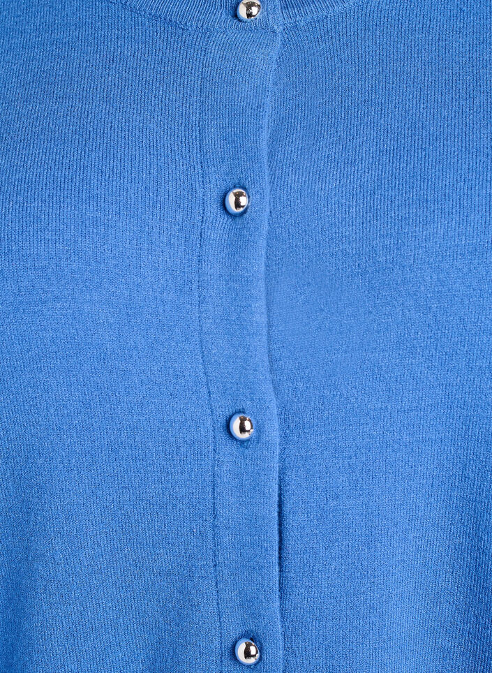 Cardigan mit runden Knöpfen, Blau, Packshot image number 2