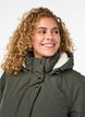 Leichter, gepolsterter Parka mit teddygefütterter Kapuze, Grün, Model image number 0