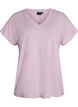 Lockeres Trainings-T-Shirt mit V-Ausschnitt, lila, Packshot image number 0