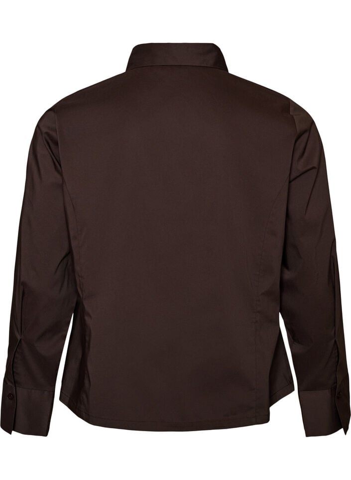 Kurzes Shirt mit Zwei-Wege-Rei&szlig;verschluss, Braun, Packshot