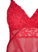 Body aus Spitze mit Mesh, Rhythmic Red, Packshot image number 2