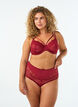 Hoch taillierter Hipster-String mit Spitze, Rot, Model image number 0