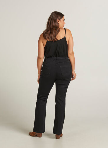Bootcut Jeans, Black, Model image number 0