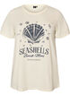 T-Shirt aus Baumwolle mit Print, Vanille, Packshot image number 0