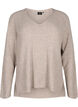 Strickpullover mit Schlitz, Simply Taupe Mel., Packshot image number 0