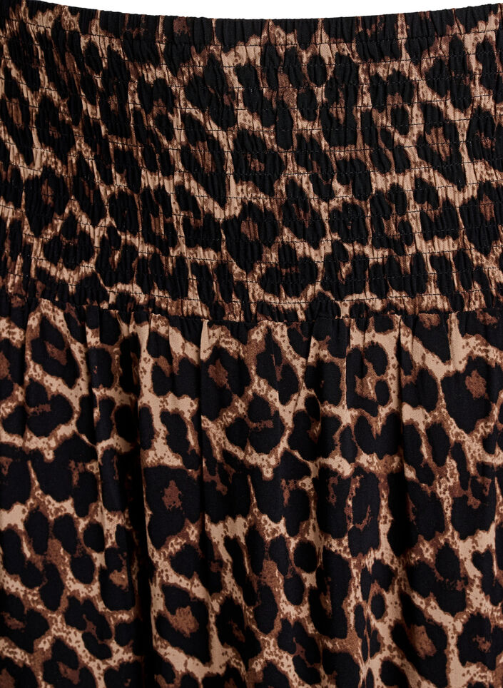 Maxirock aus Viskose mit Smok, Braun, Packshot image number 2