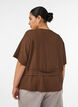 Bluse mit Struktur und Taillenbindung, Braun, Model image number 2