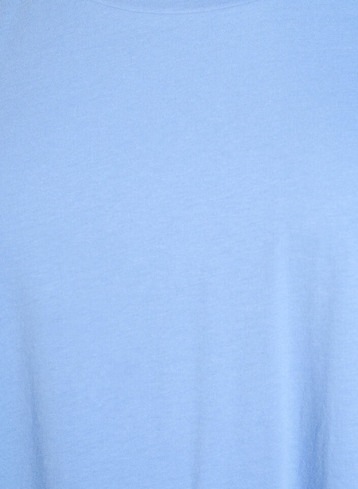 Kurz&auml;rmliges T-Shirt aus einer Baumwollmischung, Blau, Packshot image number 2