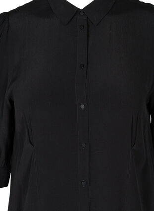 Hemdkleid aus Viskose, Black, Packshot image number 2