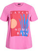 T-Shirt mit einem grafischen Sommermotiv, Pink, Packshot image number 0