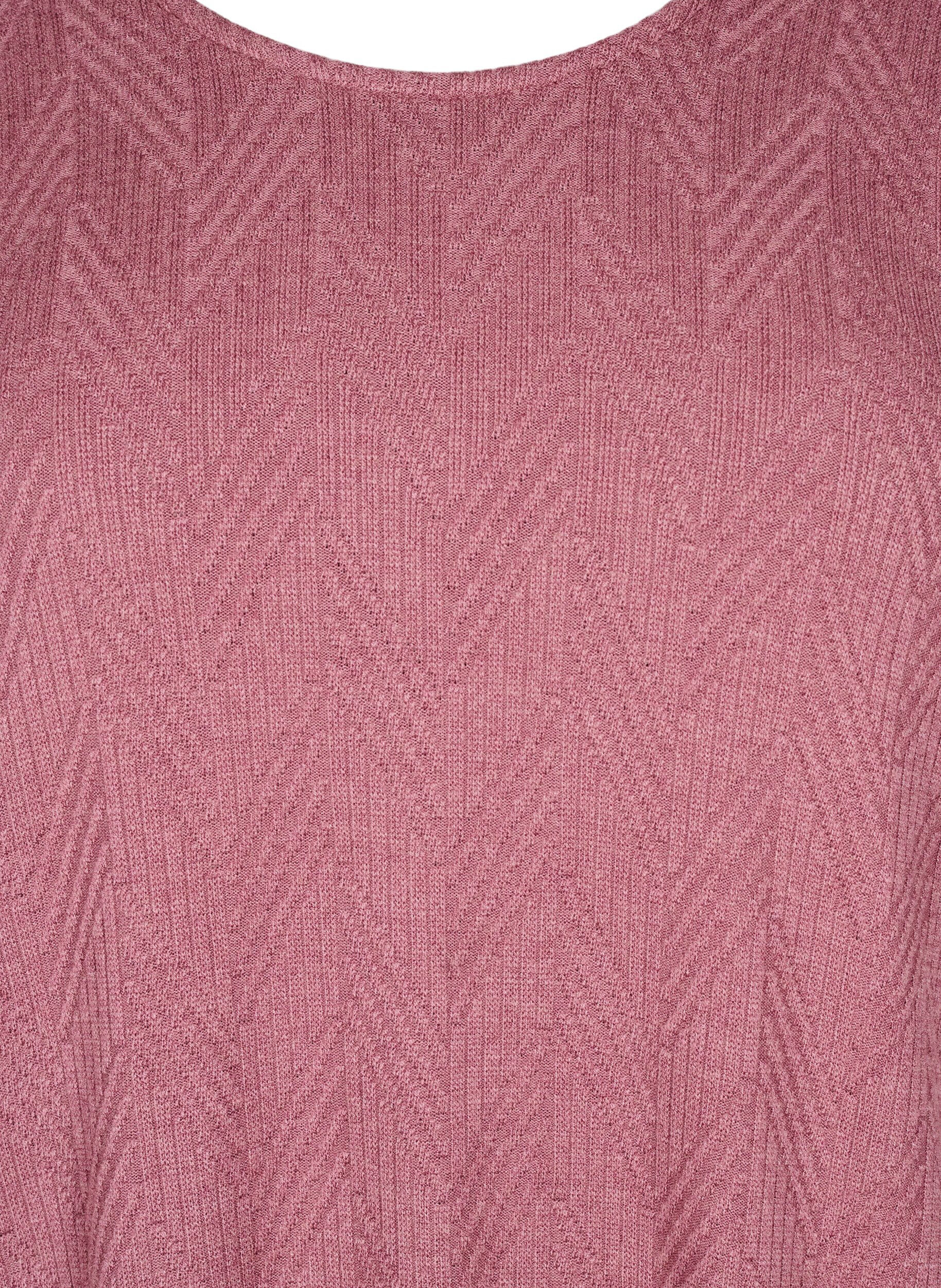 Zizzi Gemusterte Bluse mit langen &Auml;rmeln, Braun, Packshot image number 2