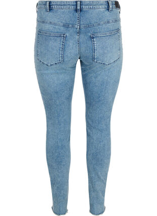 Cropped Amy Jeans mit Nieten in der Seitennaht, L.Blue Stone Wash, Packshot image number 1