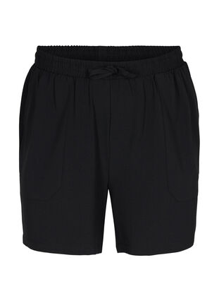 Lockere Shorts mit Taschen, Black, Packshot image number 0