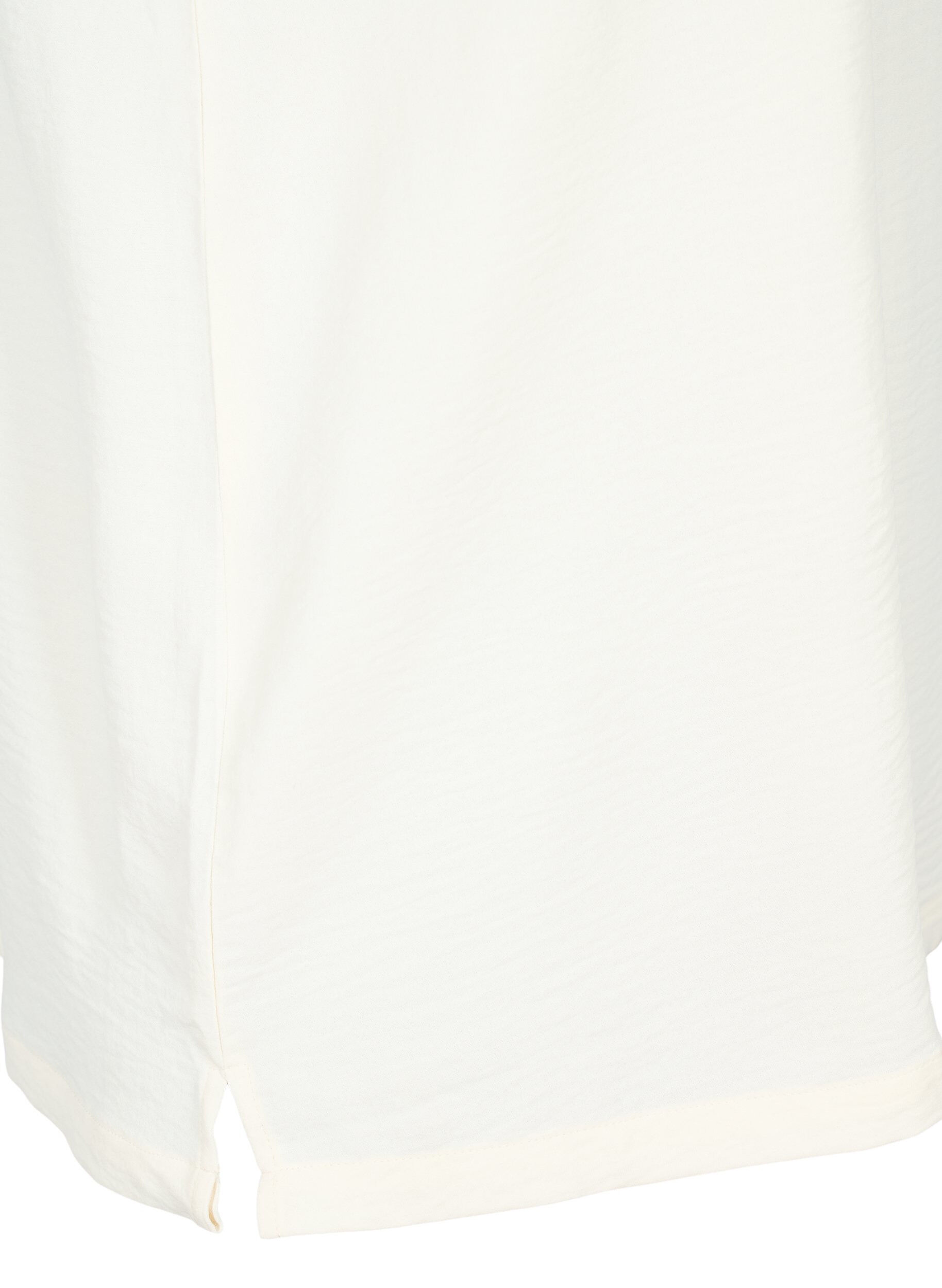 Zizzi &Auml;rmelloses Oberteil mit Faltendetails, Vanille, Packshot image number 3