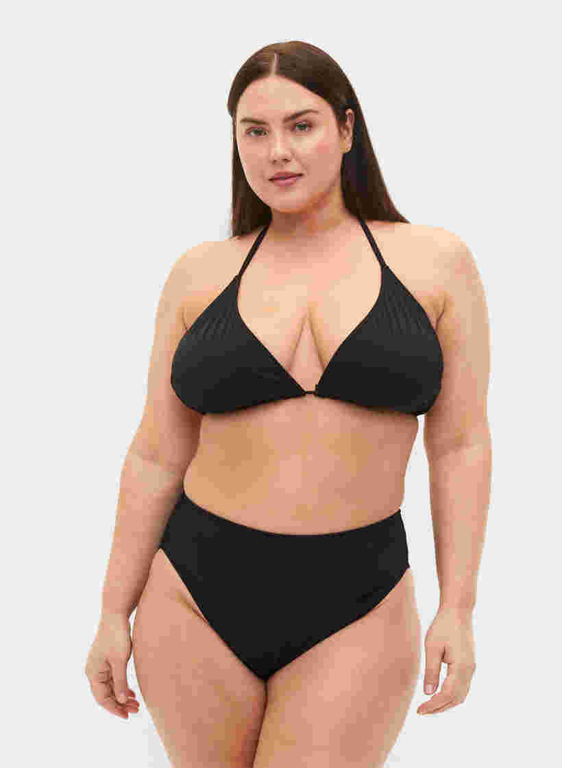 Tai-Bikinipanty mit normaler Taille, Black, Model