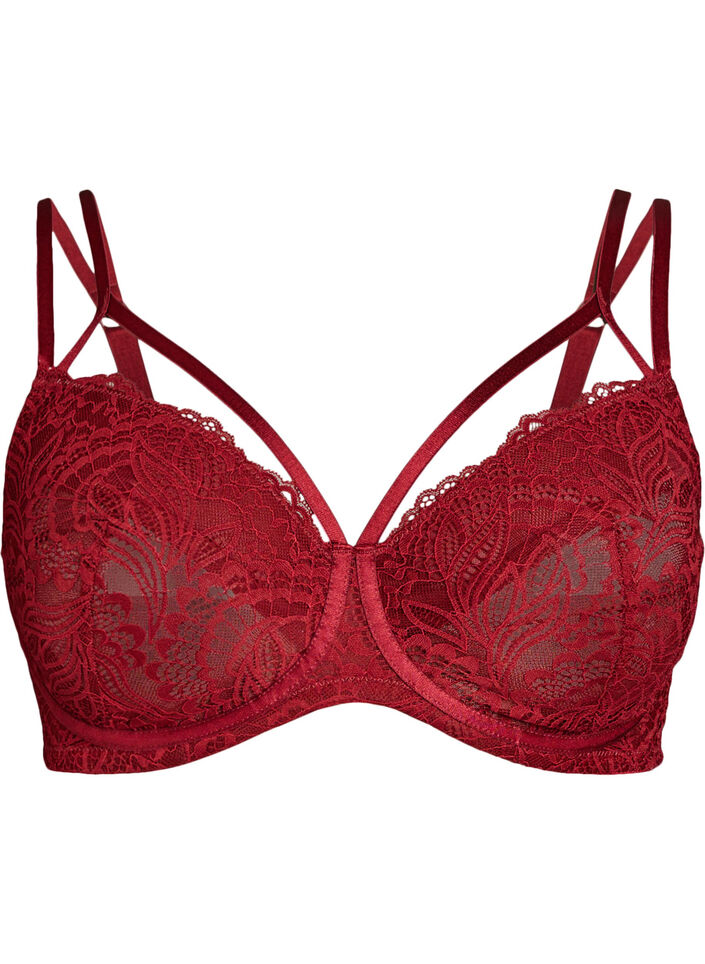Full-Coverage-BH mit Spitze und doppelten Tr&auml;gern, Schwarz, Packshot image number 0