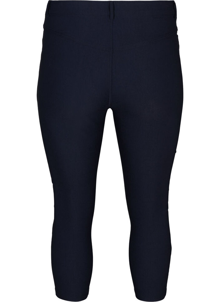 Slim Fit Caprihose aus Viskosemischung, Blau, Packshot image number 1