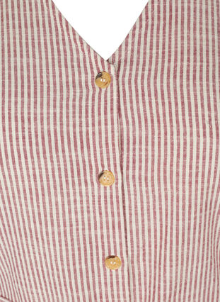 Gestreiftes Hemdkleid aus Baumwolle mit Taschen, Dry Rose Stripe, Packshot image number 2