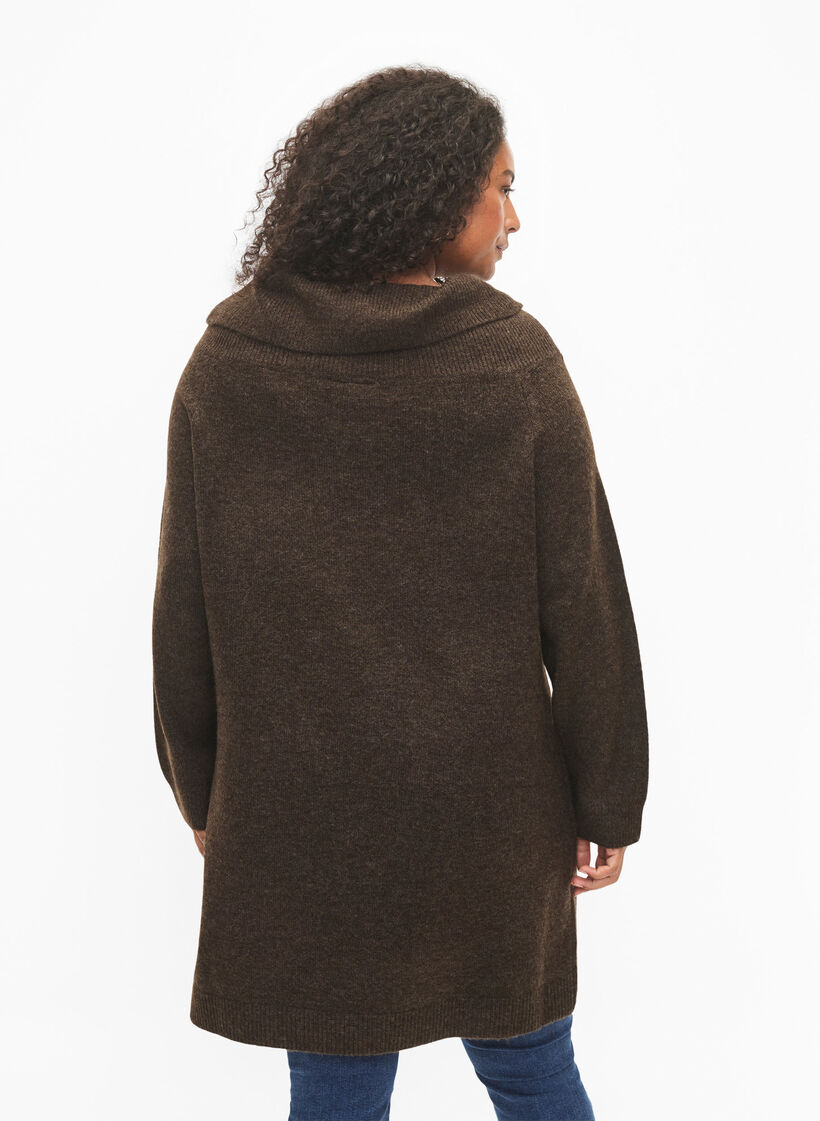 Melange-Strickkleid, Demitasse Mel., Model image number 1