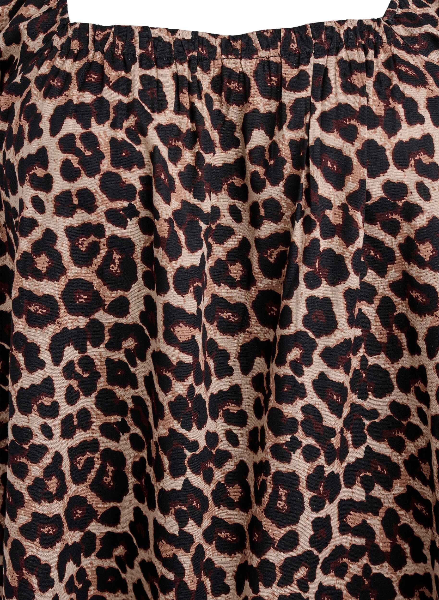 Zizzi Strandkleid aus Viskose mit Print, Beige, Packshot image number 2