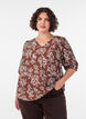 Bluse aus Viskose mit V-Ausschnitt, Braun, Model image number 0
