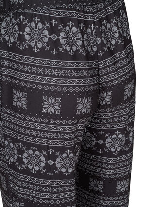 Schlafanzughose mit Print und Tunnelzug, Black AOP, Packshot image number 3