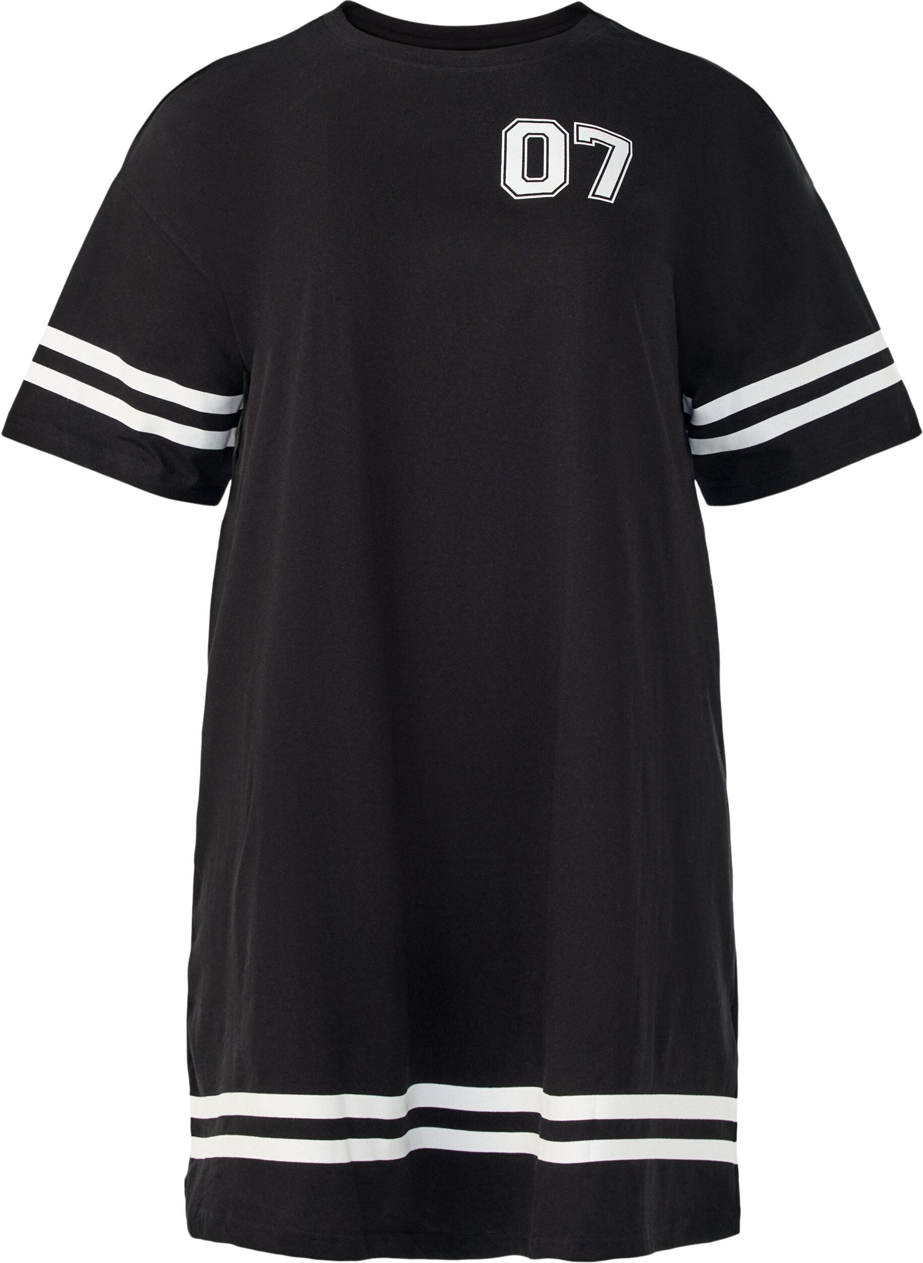 ZizziSportliches T-Shirtkleid aus Baumwolle, Schwarz, Packshot image number 0
