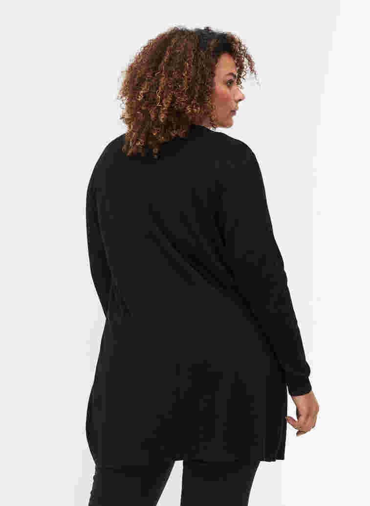Cardigan mit Taschen, Black, Model image number 2
