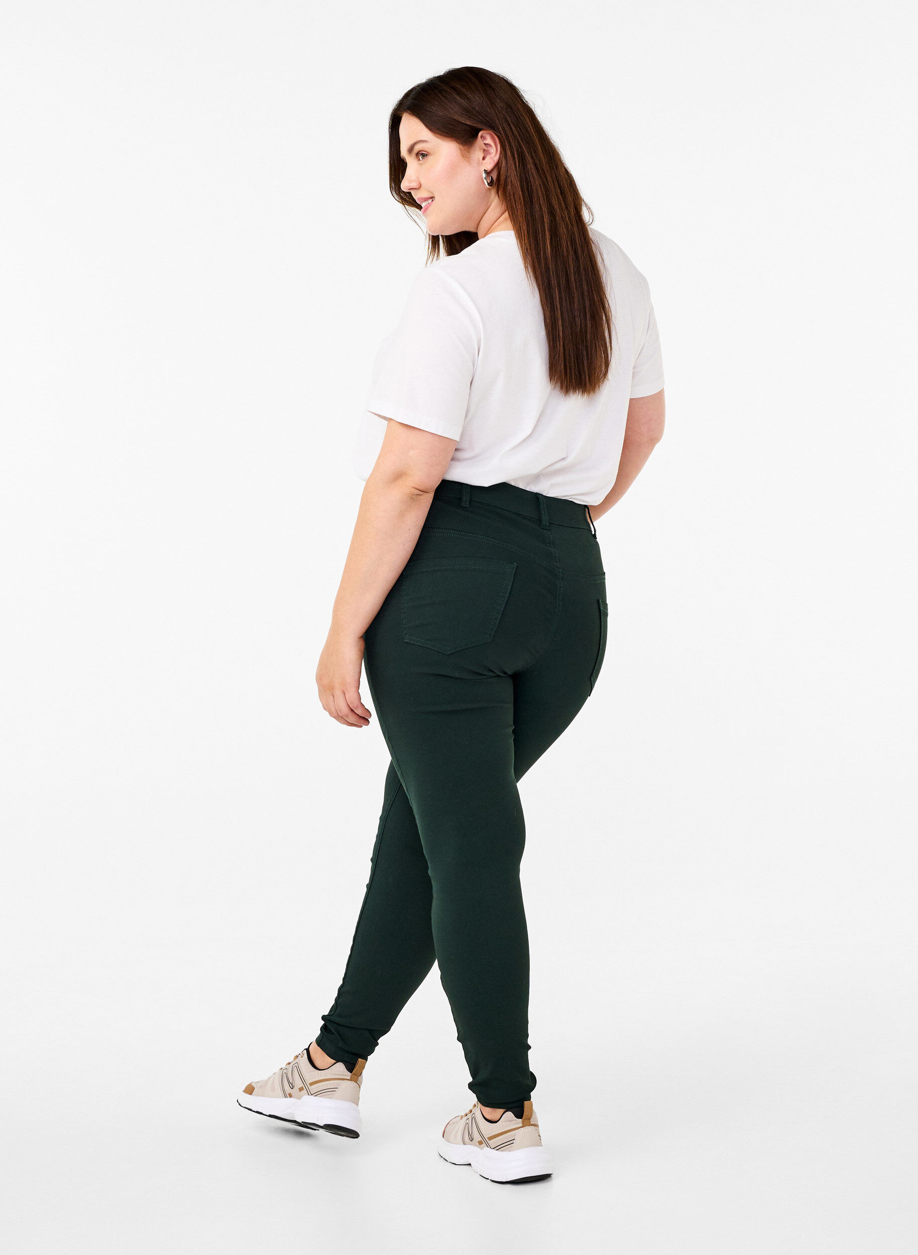 ZizziSlim Fit Hose mit Hosentaschen, Gr&uuml;n, Model image number 1