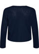 Strickjacke aus Jersey mit Struktur und Bindedetail vorne, Blau, Packshot image number 1