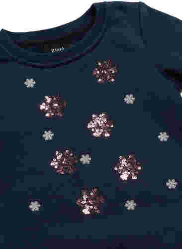 Weihnachts-Sweatshirt für Kinder, Night Sky Snow, Packshot image number 2