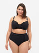 Bikini-Unterteile mit hoher Taille, Schwarz, Model image number 0