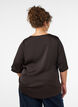 Bluse aus Satin mit ellenbogenlangen &Auml;rmeln, Braun, Model image number 2