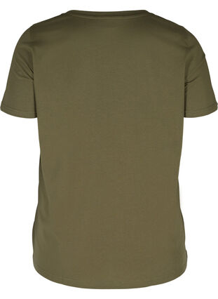 T-Shirt aus Bio-Baumwolle mit Printdetails, Ivy Green, Packshot image number 1