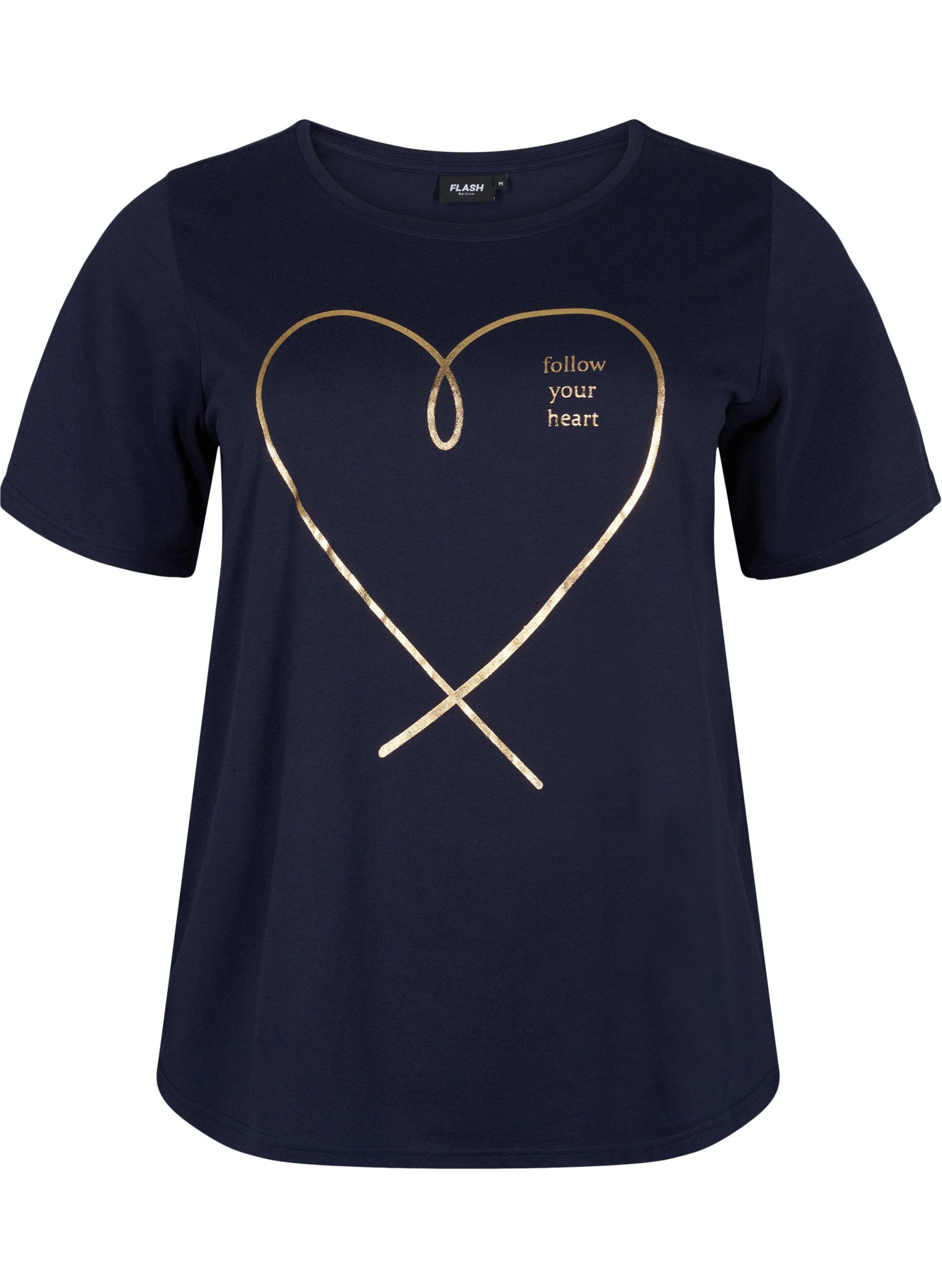 Zizzi FLASH - T-Shirt mit Motiv, Navy Blazer, Packshot image number 0