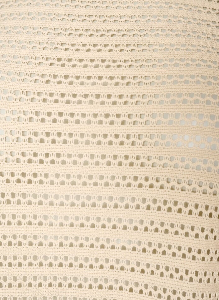 Strandkleid mit Lochstickerei und langen &Auml;rmeln, Beige, Packshot