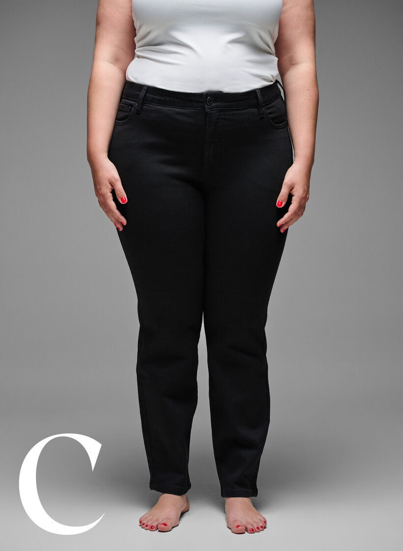 Slim fit Jeans mit normaler Taille, Black, Model image number 6